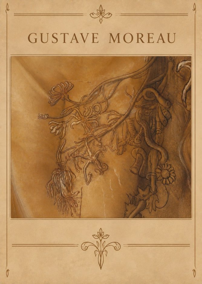 Gustave Moreau Organic Forms Study No5 - Affiche