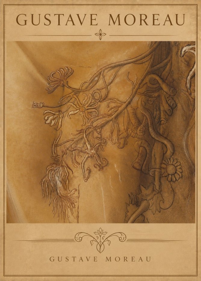 Gustave Moreau Organic Forms Study No6 - Affiche