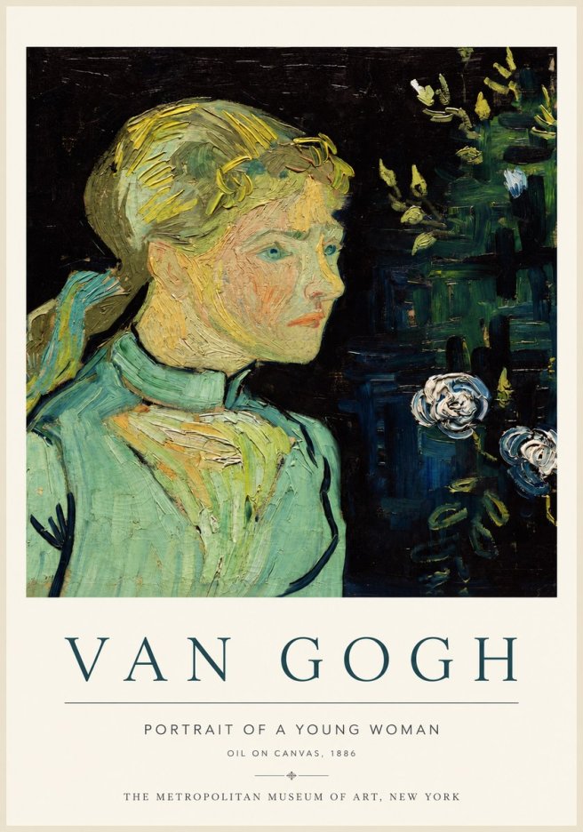 Van Gogh Portrait of a Young Woman No3 - Affiche