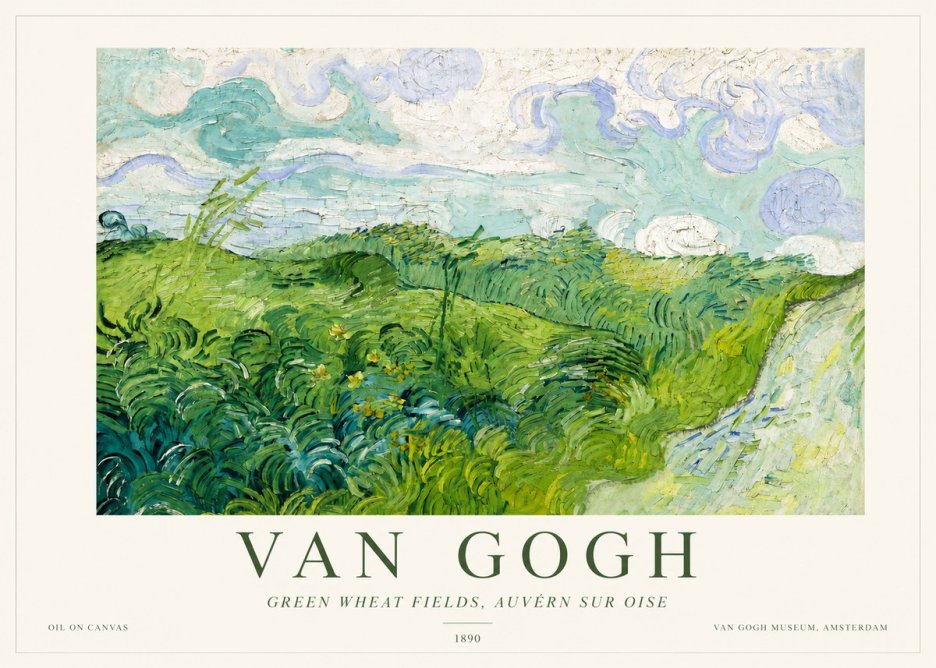 Van Gogh Green Wheat Fields, Auvern Sur Oise No3 - Affiche