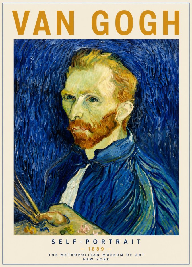 Van Gogh Self-portrait I No6 - Affiche