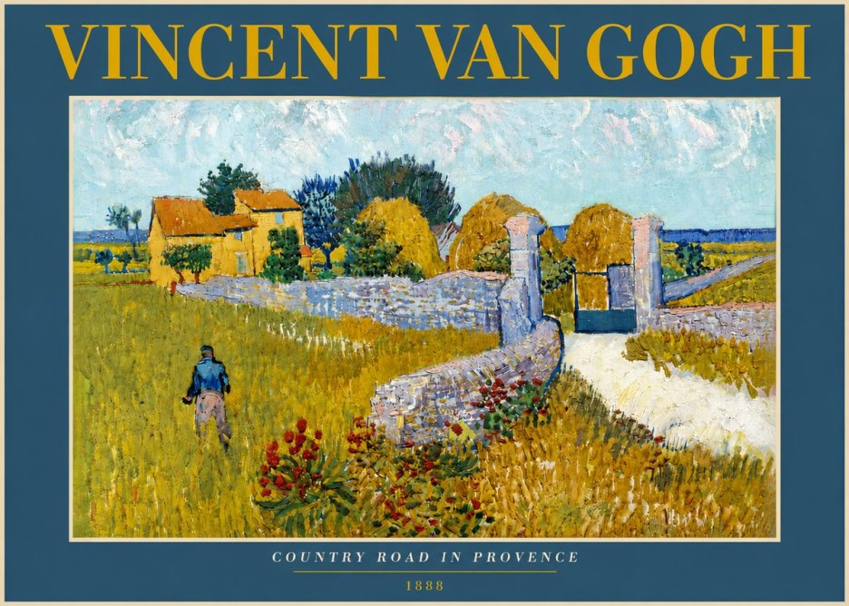 Van Gogh Country Road in Provence I No5 - Affiche