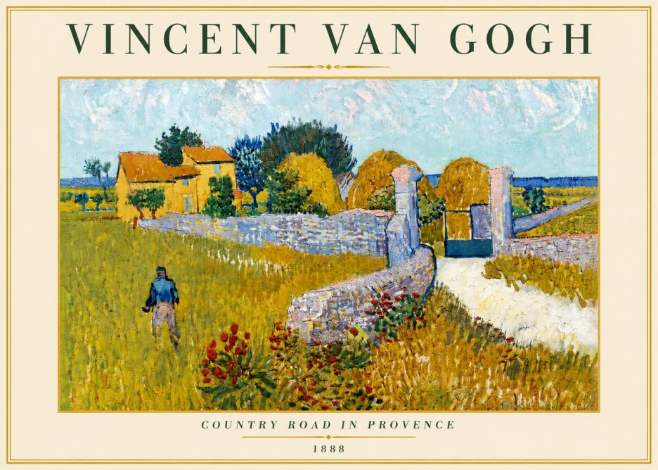 Van Gogh Country Road in Provence I No6 - Affiche
