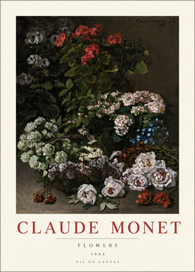 Monet Flowers No6 - Affiche