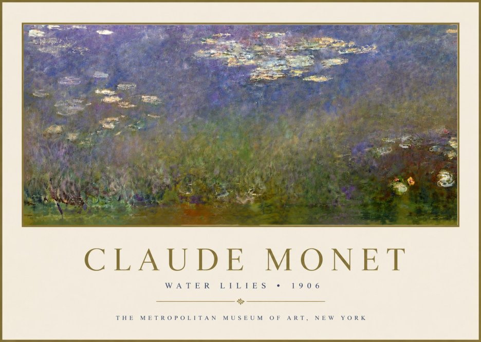 Monet Water Lilies - 1906 No5 - Affiche