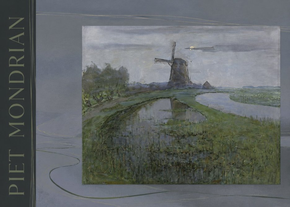 Piet Mondrian Windmill by the Water II No4 - Affiche
