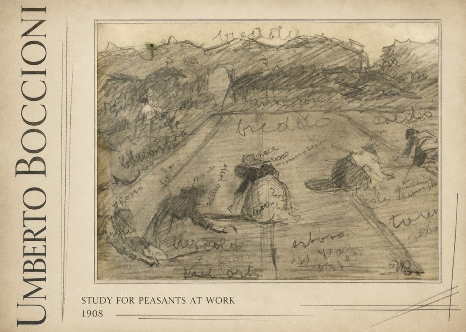 Umberto Boccioni Study for Peasants at Work No3 - Affiche