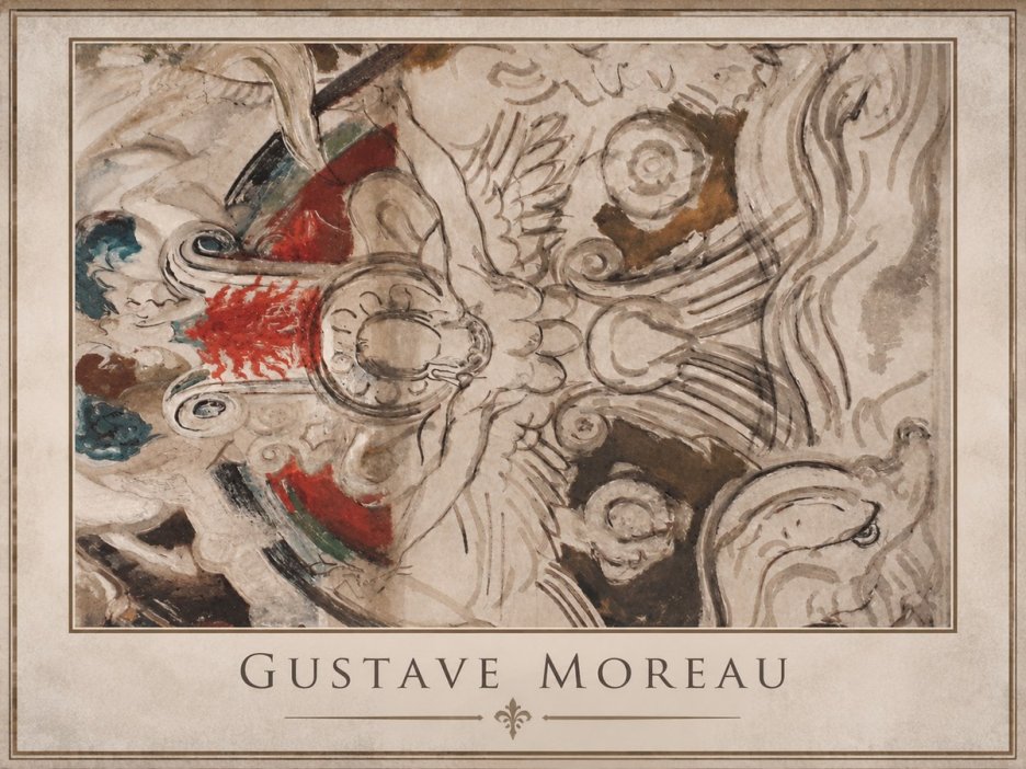 Gustave Moreau Decorative Composition No1 - Affiche