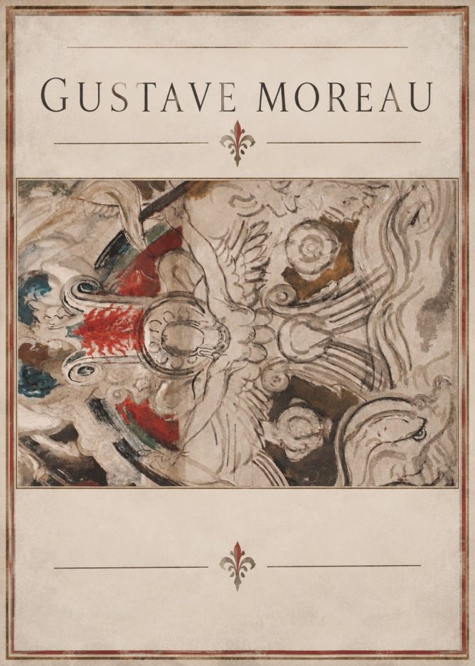 Gustave Moreau Decorative Composition No2 - Affiche