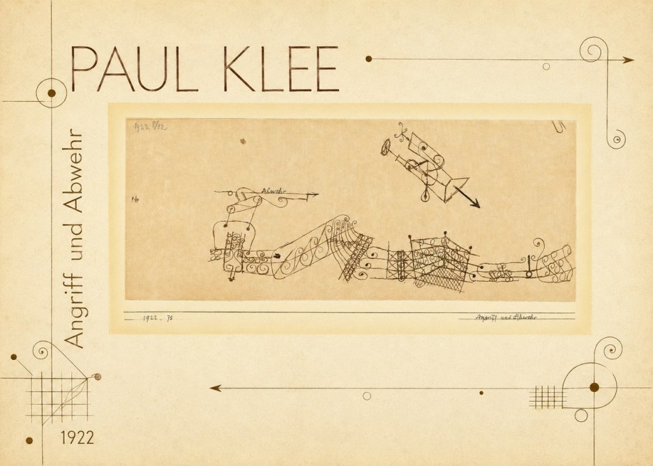 Paul Klee Angriff Und Abwehr No2 - Affiche