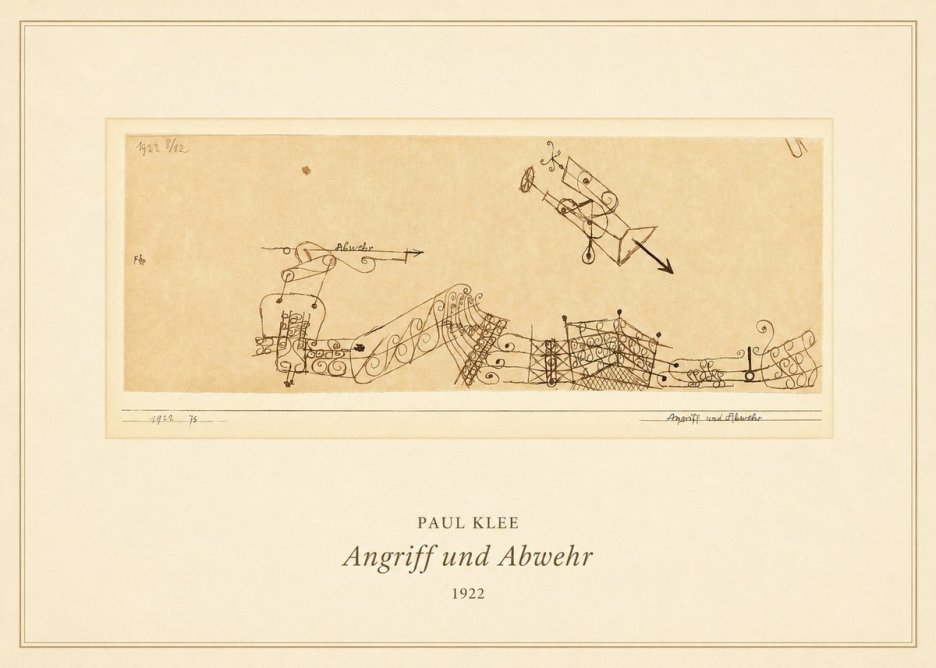 Paul Klee Angriff Und Abwehr No5 - Affiche