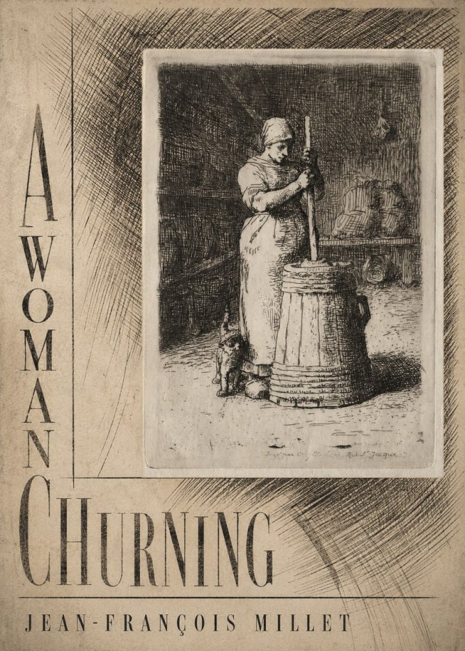 Jean-François Millet A Woman Churning No5 - Affiche