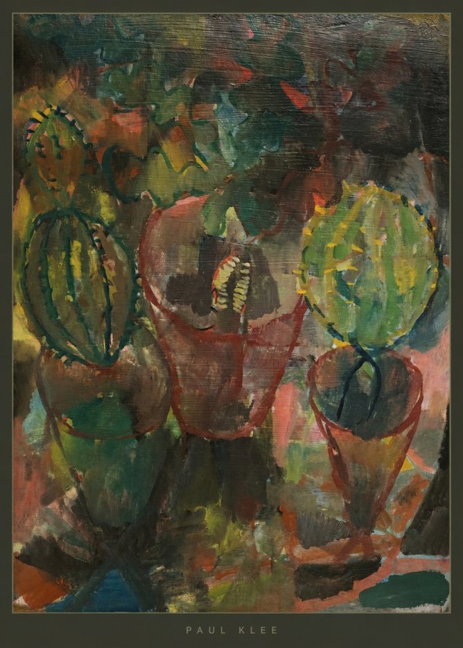 Paul Klee Three Potted Plants No5 - Affiche