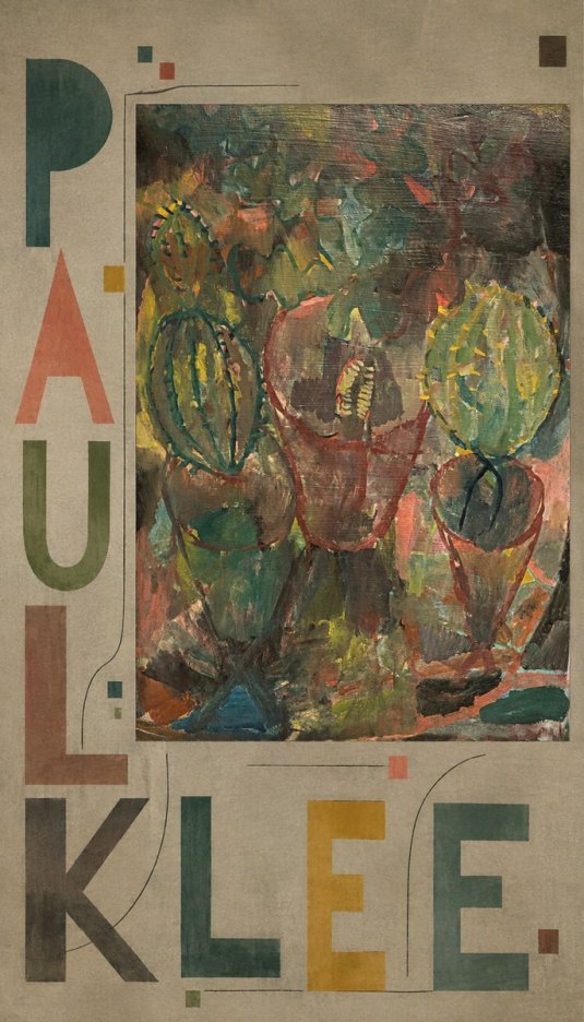Paul Klee Three Potted Plants No6 - Affiche