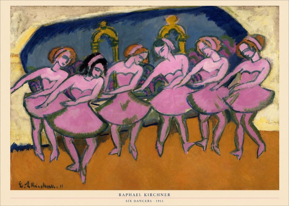 Raphael Kirchner Six Dancers No5 - Affiche