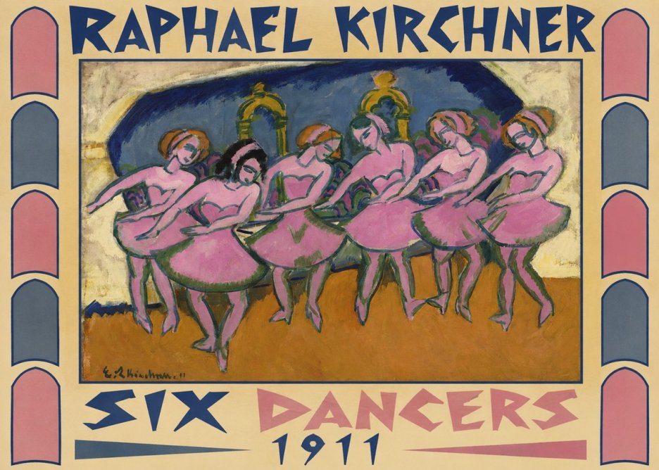 Raphael Kirchner Six Dancers No6 - Affiche