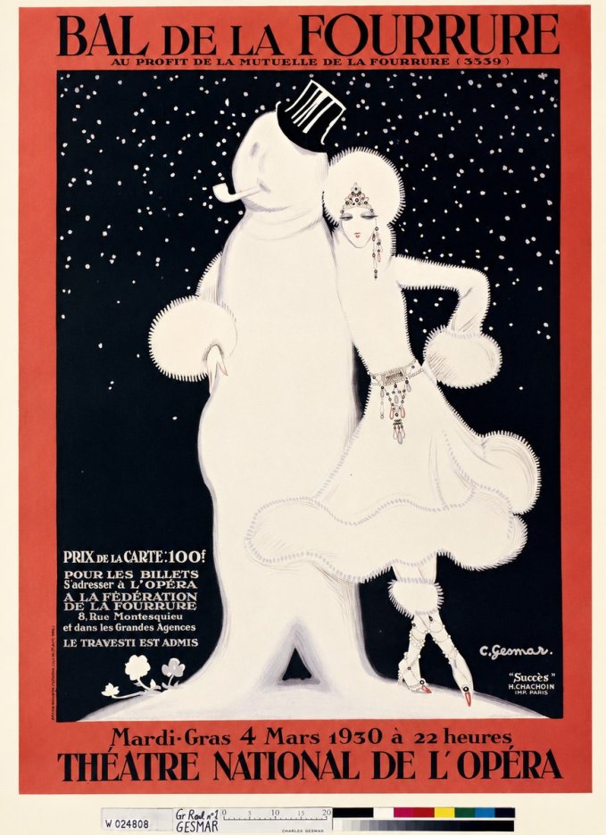 Charles Gesmar Bal De La Fourrure II No6 - Affiche