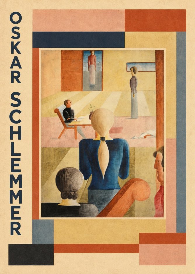 Oskar Schlemmer Composition with Figures No2 - Affiche