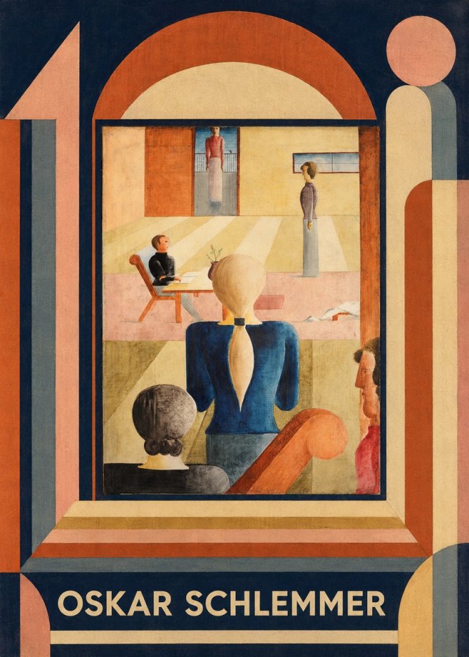 Oskar Schlemmer Composition with Figures No5 - Affiche