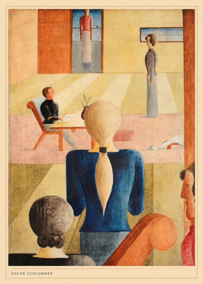 Oskar Schlemmer Composition with Figures No6 - Affiche