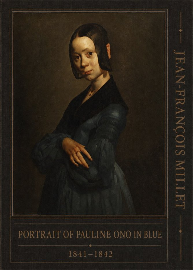 Jean-François Millet Portrait of Pauline Ono in Blue No5 - Affiche