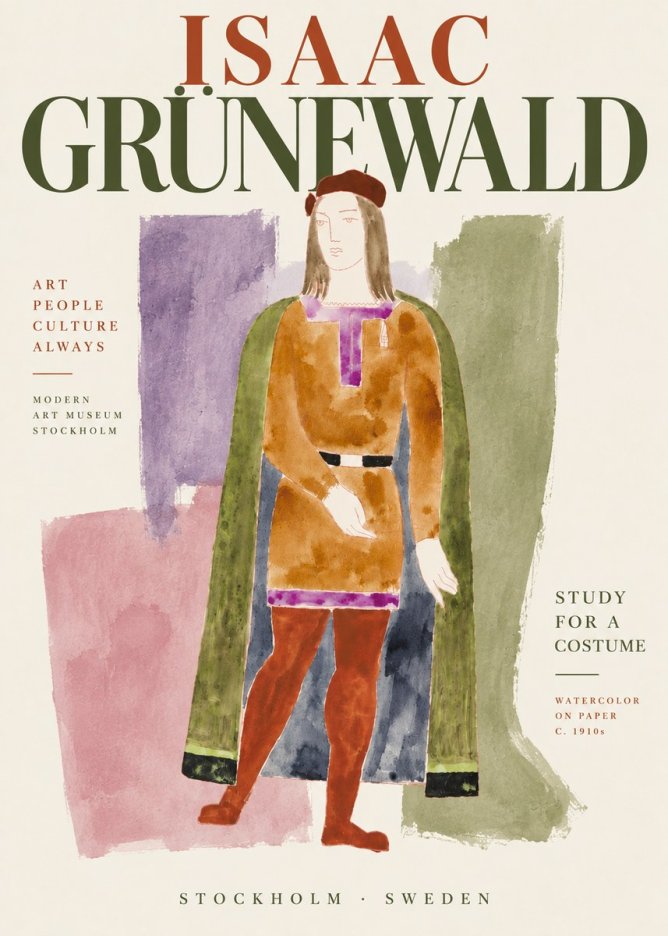 Isaac Grünewald Study for a Costume Design No5 - Affiche