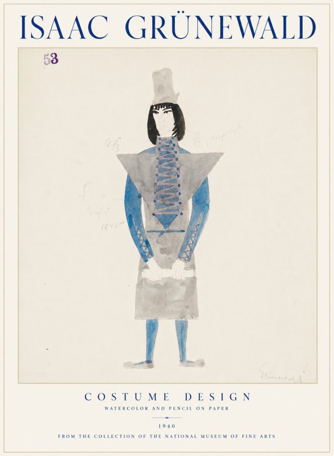 Isaac Grünewald Costume Design X No1 - Affiche