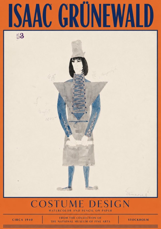 Isaac Grünewald Costume Design X No2 - Affiche