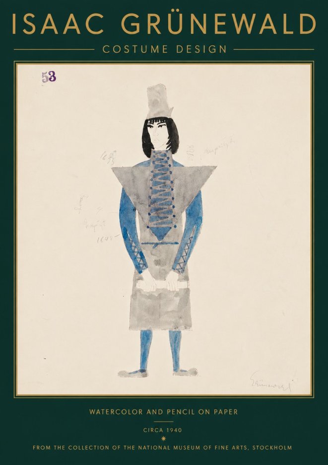 Isaac Grünewald Costume Design X No4 - Affiche