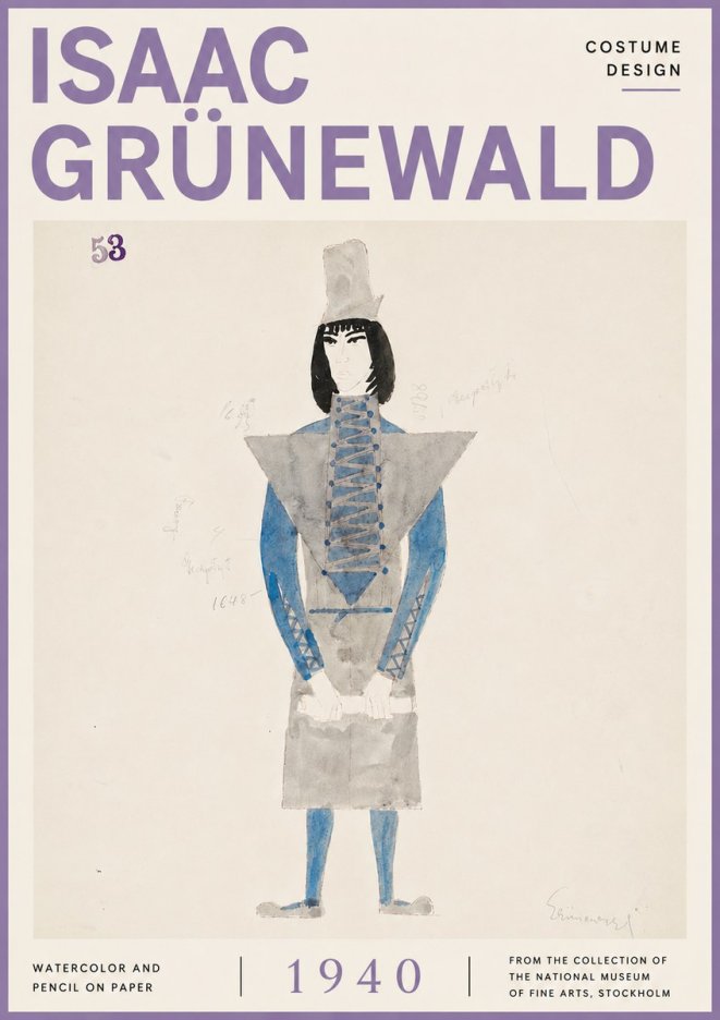Isaac Grünewald Costume Design X No6 - Affiche