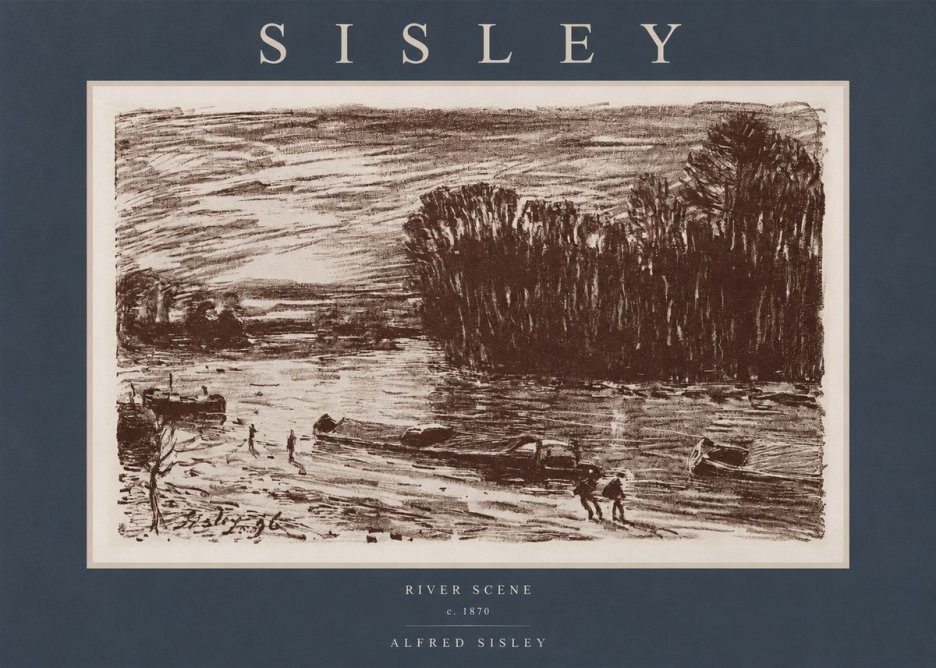 Sisley River Scene No2 - Affiche