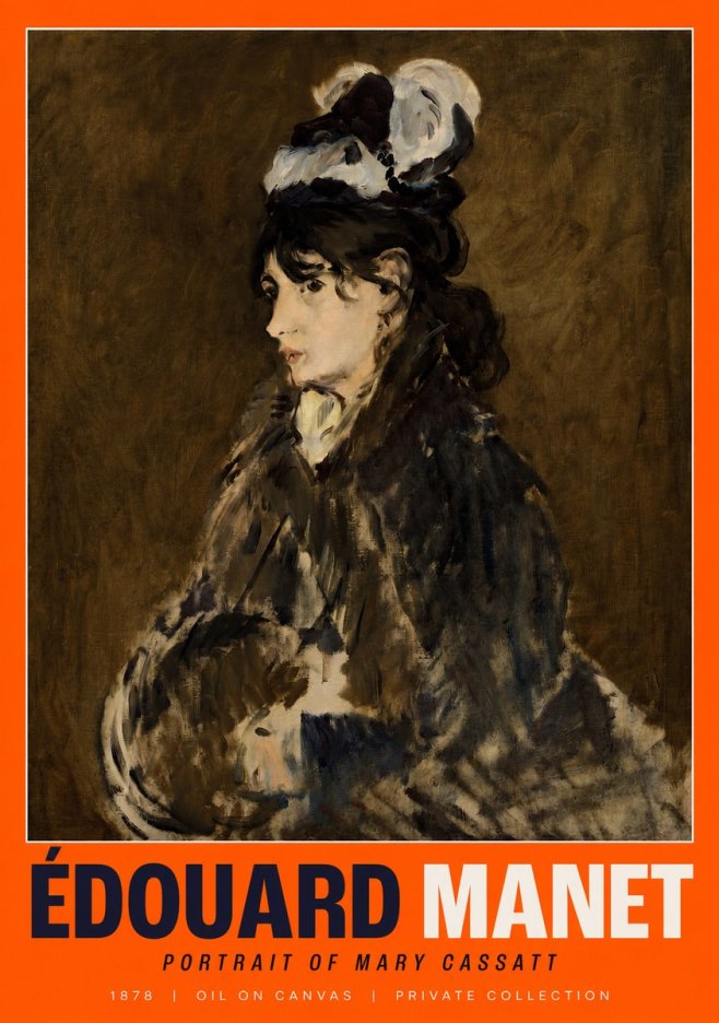 Édouard Manet Young Woman in a Hat V No3 - Affiche