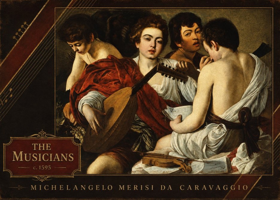Michelangelo Merisi da Caravaggio The Musicians I No3 - Affiche