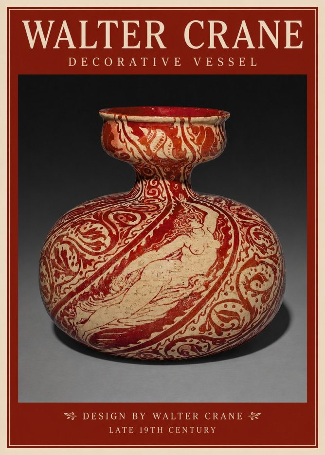 Walter Crane Decorative Vessel No2 - Affiche