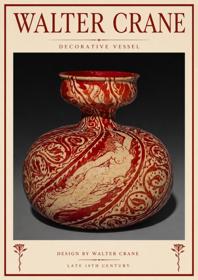 Walter Crane Decorative Vessel No3 - Affiche
