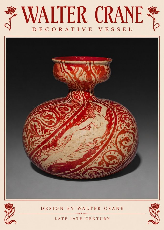 Walter Crane Decorative Vessel No5 - Affiche