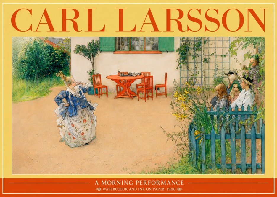 Carl Larsson A Morning Performance No2 - Affiche