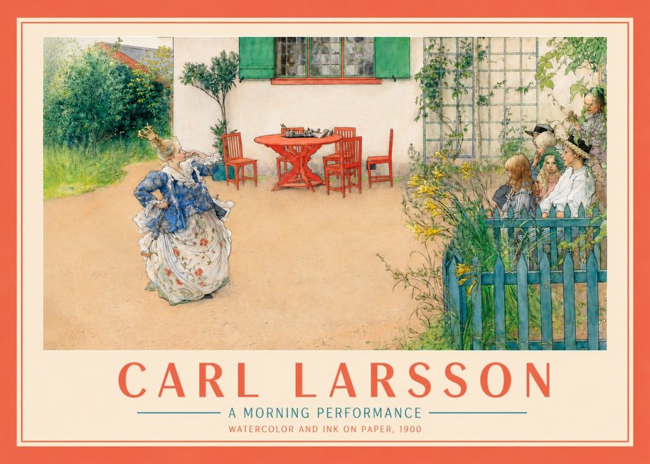 Carl Larsson A Morning Performance No4 - Affiche