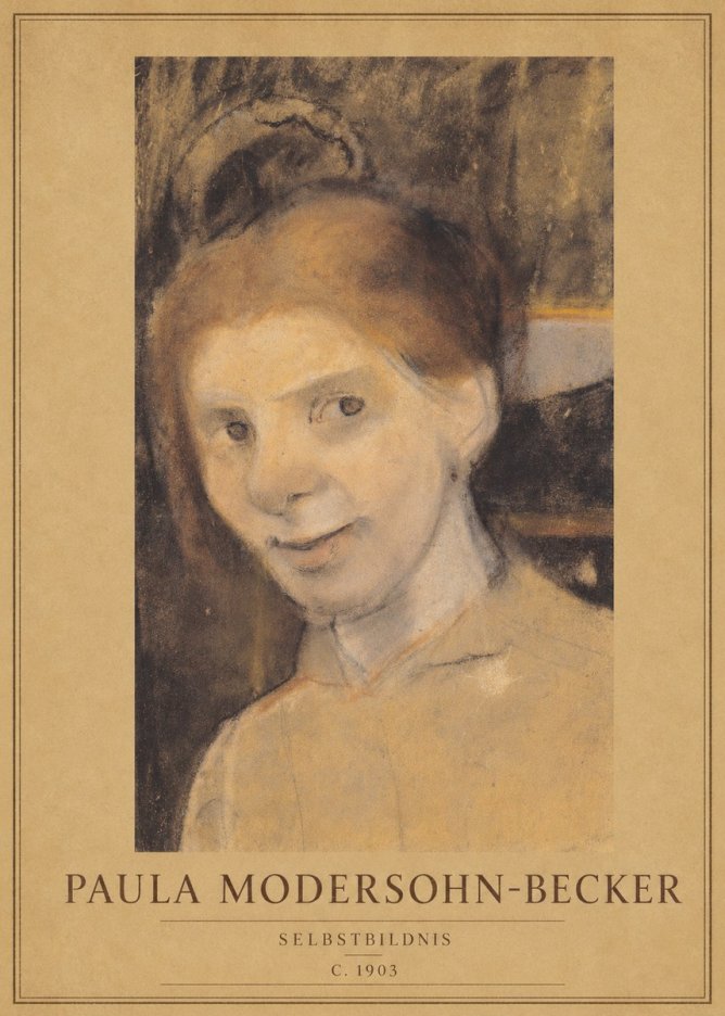 Paula Modersohn-Becker Selbstbildnis No1 - Affiche