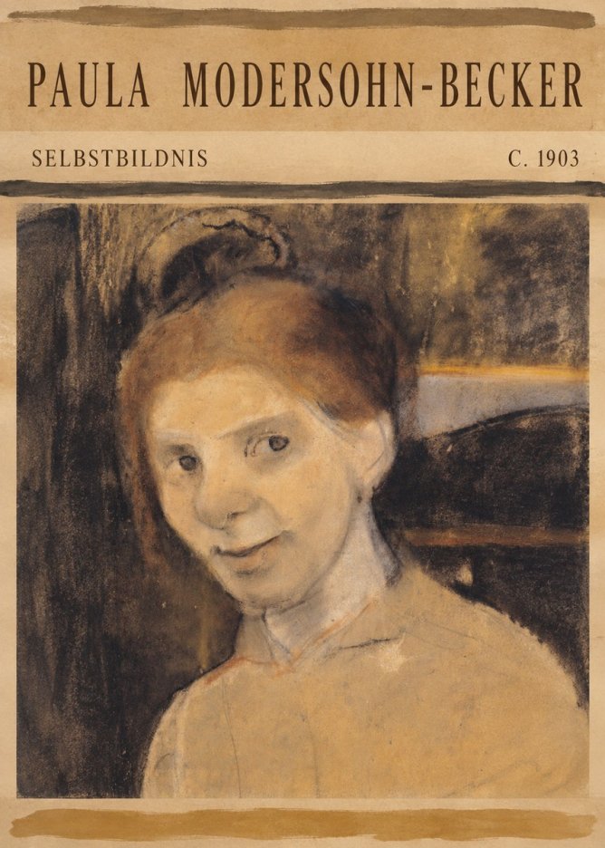 Paula Modersohn-Becker Selbstbildnis No5 - Affiche