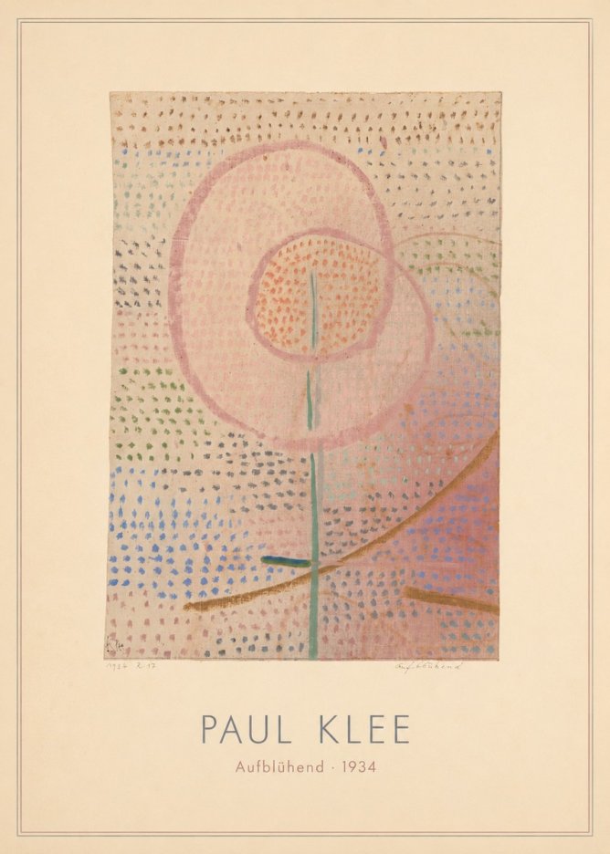 Paul Klee Aufblühend No4 - Affiche