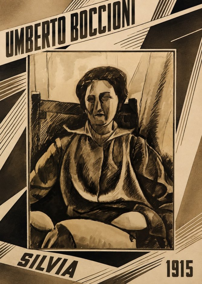 Umberto Boccioni Silvia No2 - Affiche