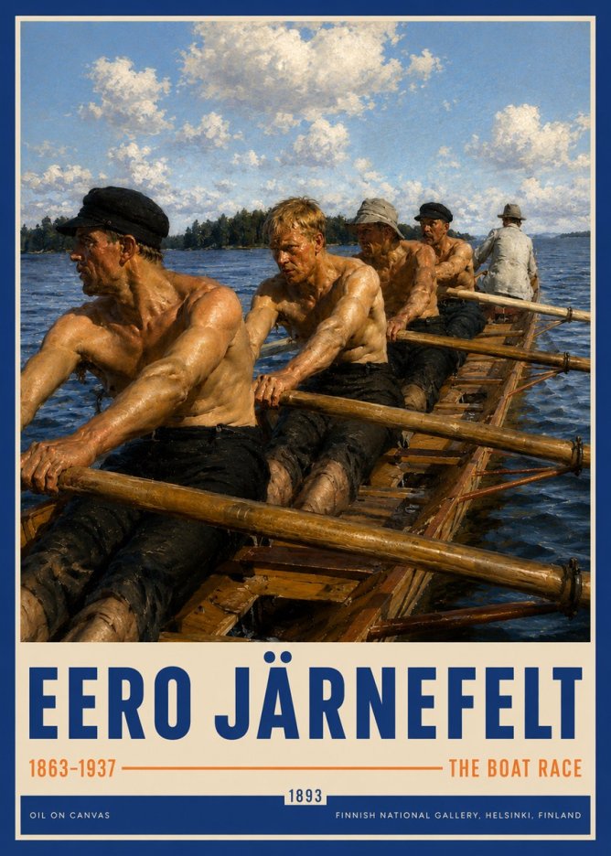 Eero Järnefelt The Boat Race No3 - Affiche