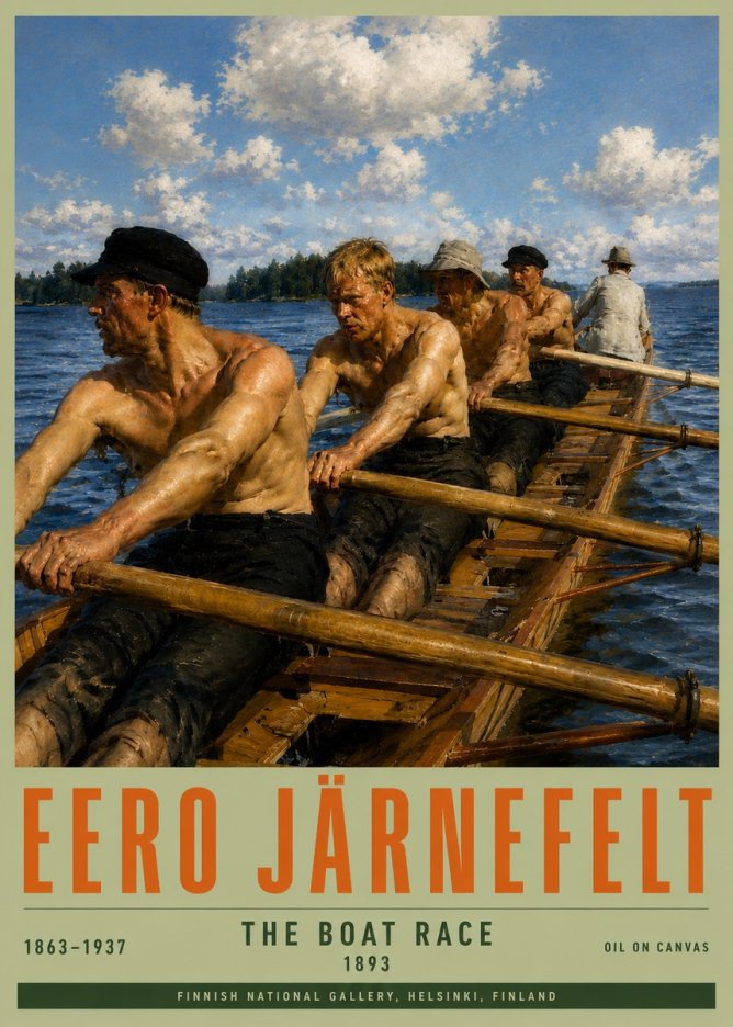Eero Järnefelt The Boat Race No4 - Affiche
