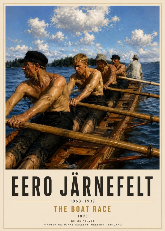 Eero Järnefelt The Boat Race No5 - Affiche