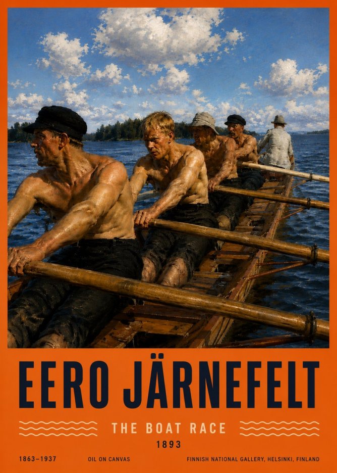Eero Järnefelt The Boat Race No6 - Affiche