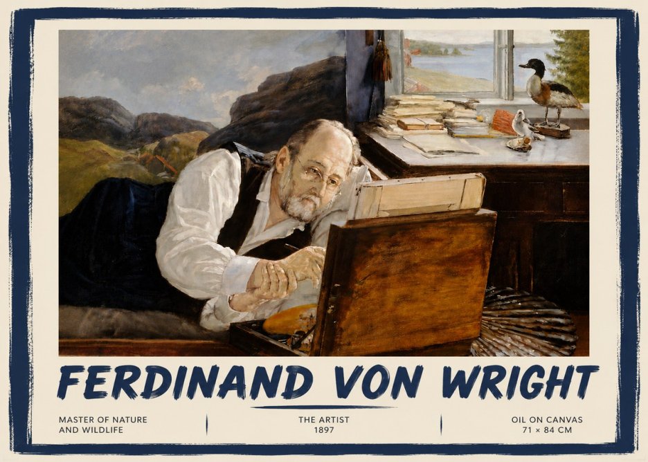 Ferdinand von Wright The Artist No4 - Affiche