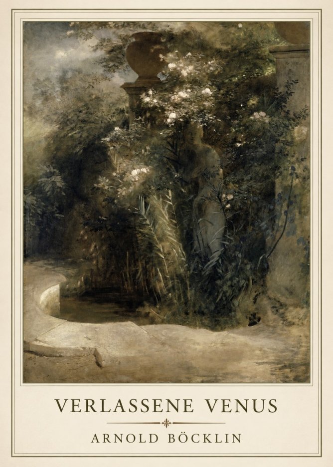 Arnold Böcklin Verlassene Venus No1 - Affiche