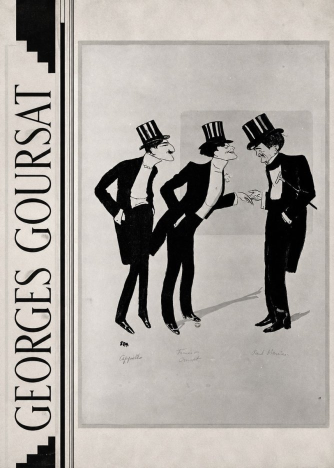 Georges Goursat Capiello, Francis De Croisset, Paul Hervieu No2 - Affiche