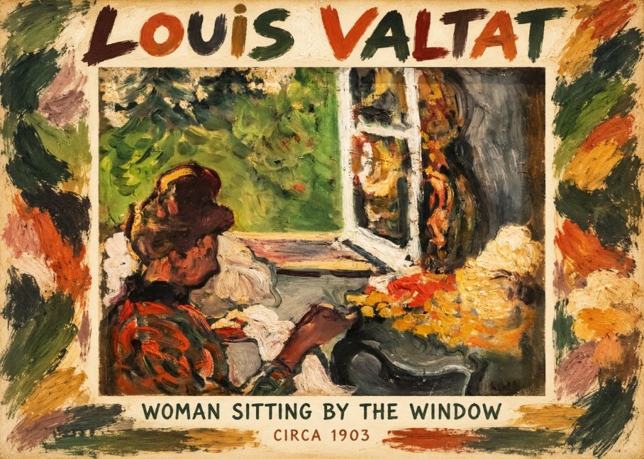Louis Valtat Woman Sitting by the Window No1 - Affiche